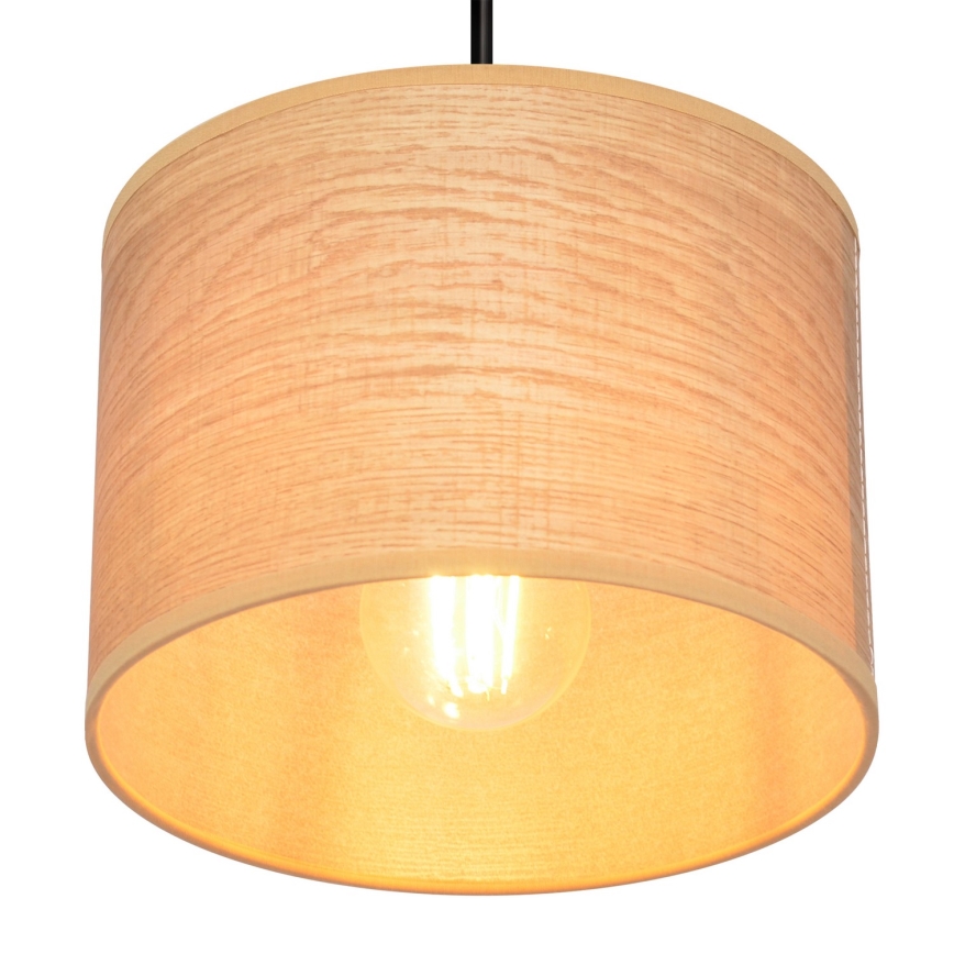Candelabro suspenso ALBA 1xE27/15W/230V diâmetro 20 cm castanho/preto