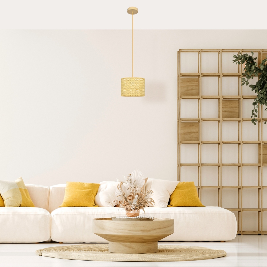 Candelabro suspenso ALBA 1xE27/15W/230V diâmetro 20 cm vime
