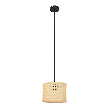 Candelabro suspenso ALBA 1xE27/15W/230V diâmetro 20 cm vime/preto