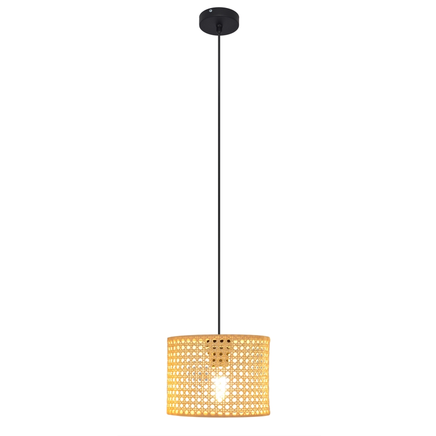 Candelabro suspenso ALBA 1xE27/15W/230V diâmetro 20 cm vime/preto