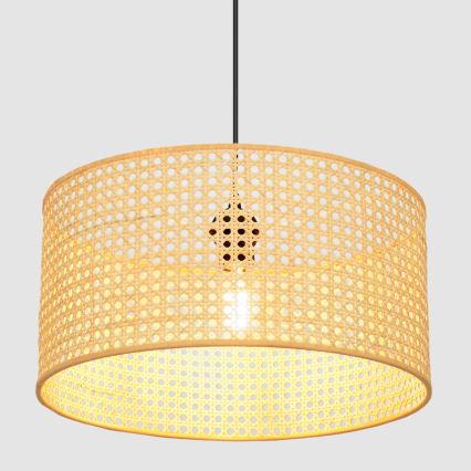 Candelabro suspenso ALBA 1xE27/15W/230V diâmetro 40 cm vime/preto