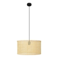 Candelabro suspenso ALBA 1xE27/15W/230V diâmetro 45 cm vime/preto