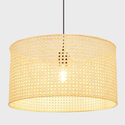 Candelabro suspenso ALBA 1xE27/15W/230V diâmetro 45 cm vime/preto
