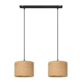 Candelabro suspenso ALBA 2xE27/15W/230V castanho/preto