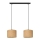 Candelabro suspenso ALBA 2xE27/15W/230V castanho/preto