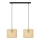 Candelabro suspenso ALBA 2xE27/15W/230V vime/preto