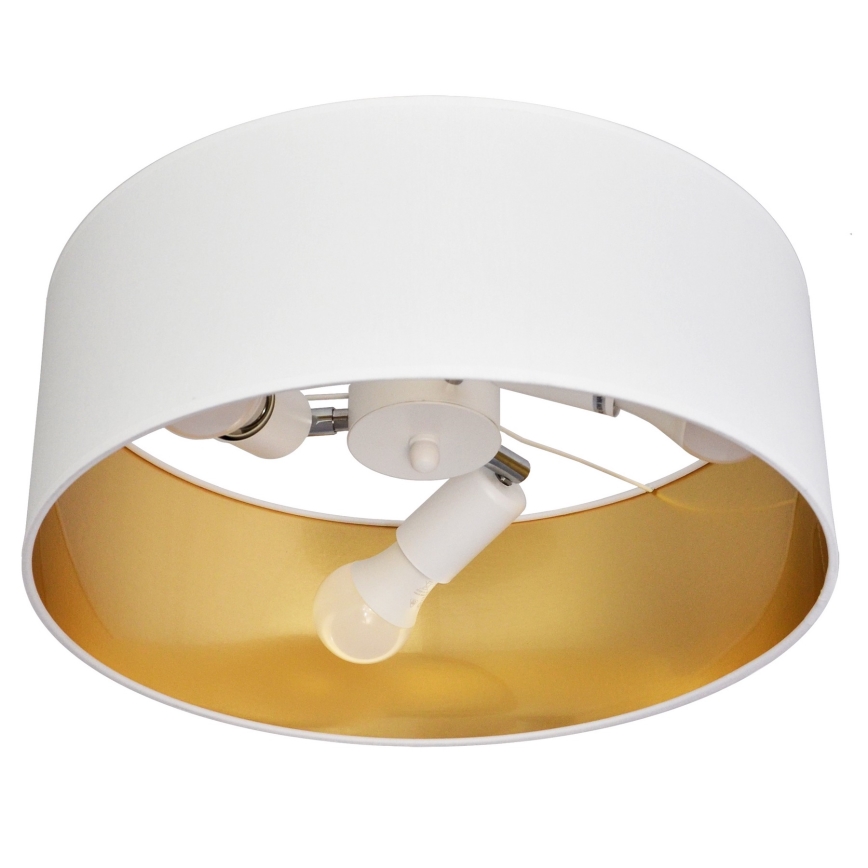 Candelabro suspenso ALBA 3xE27/15W/230V branco/dourado