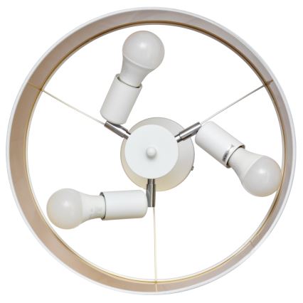 Candelabro suspenso ALBA 3xE27/15W/230V branco/dourado