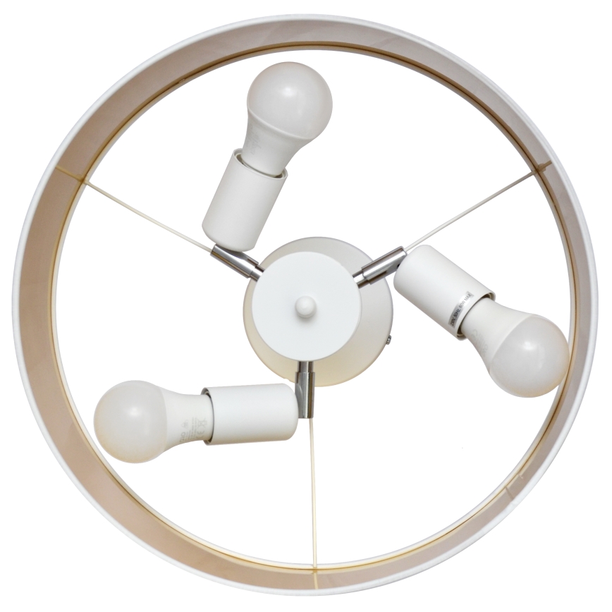 Candelabro suspenso ALBA 3xE27/15W/230V branco/dourado