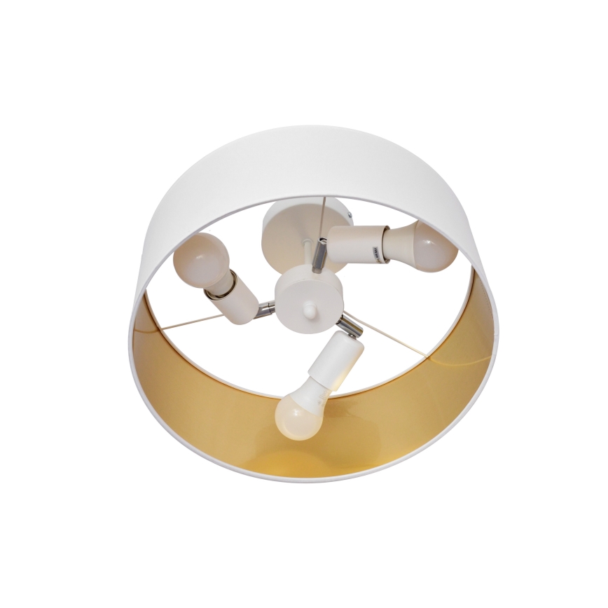Candelabro suspenso ALBA 3xE27/15W/230V branco/dourado