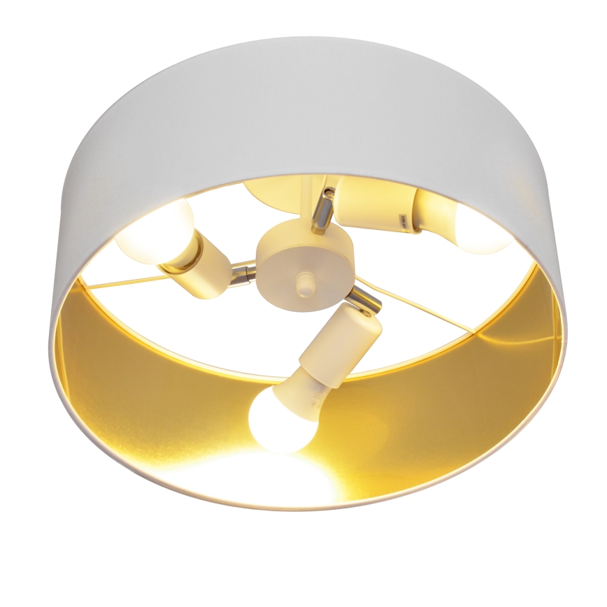 Candelabro suspenso ALBA 3xE27/15W/230V branco/dourado