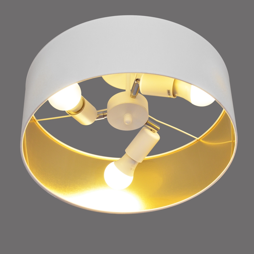 Candelabro suspenso ALBA 3xE27/15W/230V branco/dourado