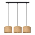 Candelabro suspenso ALBA 3xE27/15W/230V castanho/preto