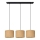 Candelabro suspenso ALBA 3xE27/15W/230V castanho/preto
