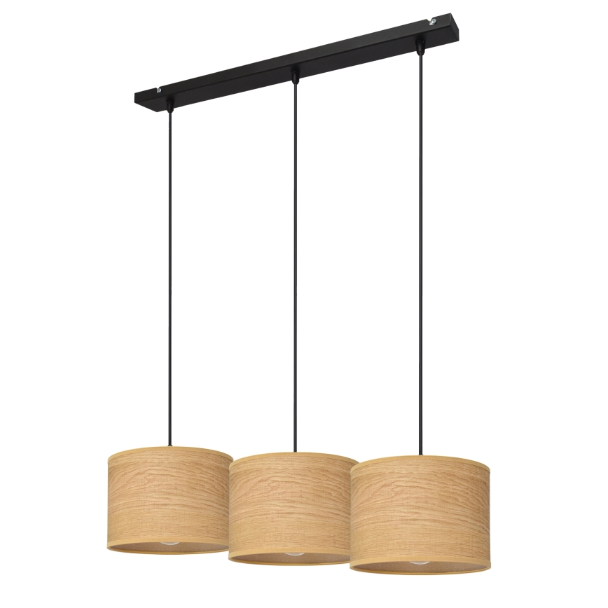 Candelabro suspenso ALBA 3xE27/15W/230V castanho/preto