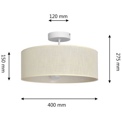 Candelabro suspenso ALBA 3xE27/15W/230V cremoso