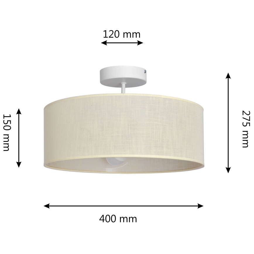 Candelabro suspenso ALBA 3xE27/15W/230V cremoso