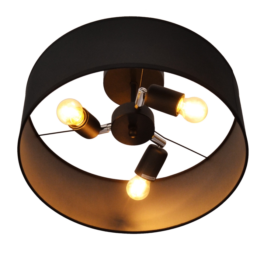 Candelabro suspenso ALBA 3xE27/15W/230V preto