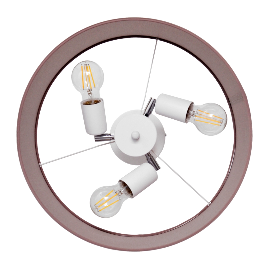 Candelabro suspenso ALBA 3xE27/15W/230V rosa