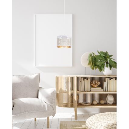 Candelabro suspenso ALDO 1xE27/60W/230V diâmetro 15 cm branco