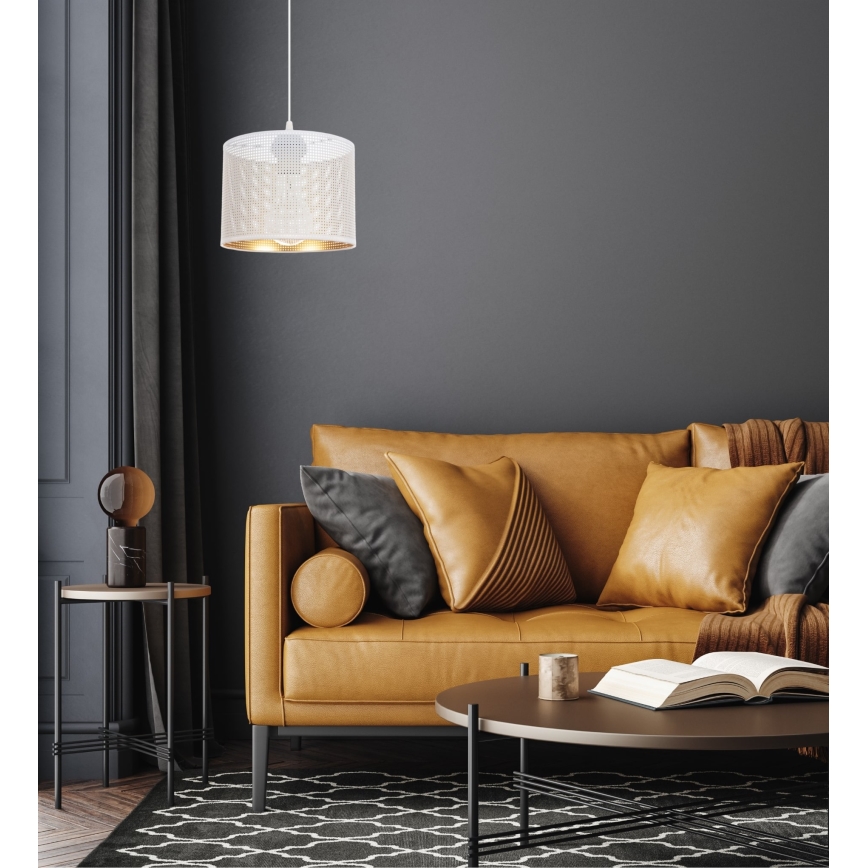 Candelabro suspenso ALDO 1xE27/60W/230V diâmetro 20 cm branco