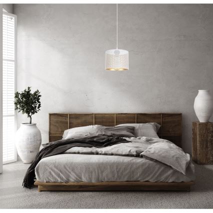 Candelabro suspenso ALDO 1xE27/60W/230V diâmetro 20 cm branco