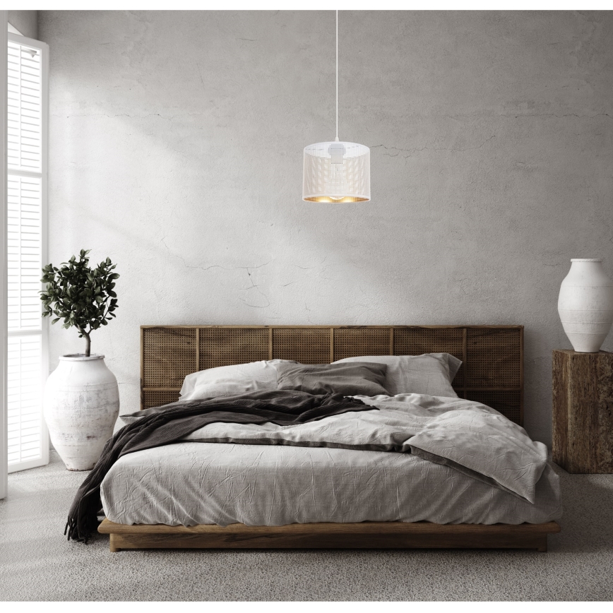 Candelabro suspenso ALDO 1xE27/60W/230V diâmetro 20 cm branco