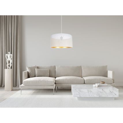 Candelabro suspenso ALDO 1xE27/60W/230V diâmetro 40 cm branco
