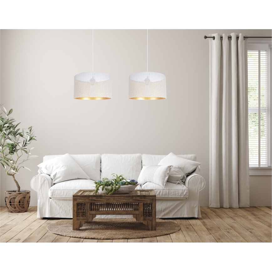 Candelabro suspenso ALDO 2xE27/60W/230V branco
