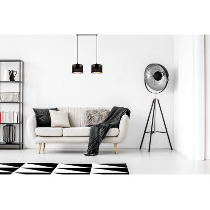 Candelabro suspenso ALDO 2xE27/60W/230V preto