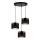 Candelabro suspenso ALDO 3xE27/60W/230V diâmetro 40 cm preto