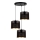 Candelabro suspenso ALDO 3xE27/60W/230V diâmetro 45 cm preto