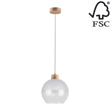 Candelabro suspenso ALESSANDRO 1xE27/60W/230V carvalho - certificado por FSC