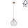 Candelabro suspenso ALESSANDRO 1xE27/60W/230V carvalho - certificado por FSC