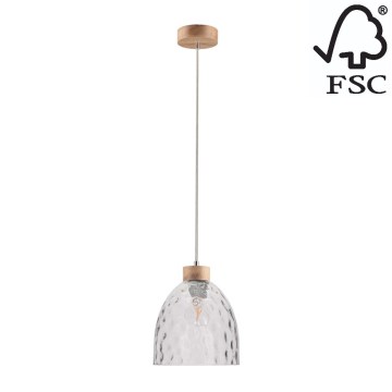 Candelabro suspenso ALESSANDRO 1xE27/60W/230V carvalho - certificado por FSC