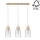 Candelabro  suspenso ALESSANDRO 3xE27/60W/230V carvalho - certificado por FSC