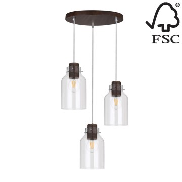 Candelabro suspenso ALESSANDRO 3xE27/60W/230V faia - certificado por FSC