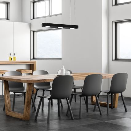 Candelabro suspenso ALEXANDER 3xGX53/12W/230V preto