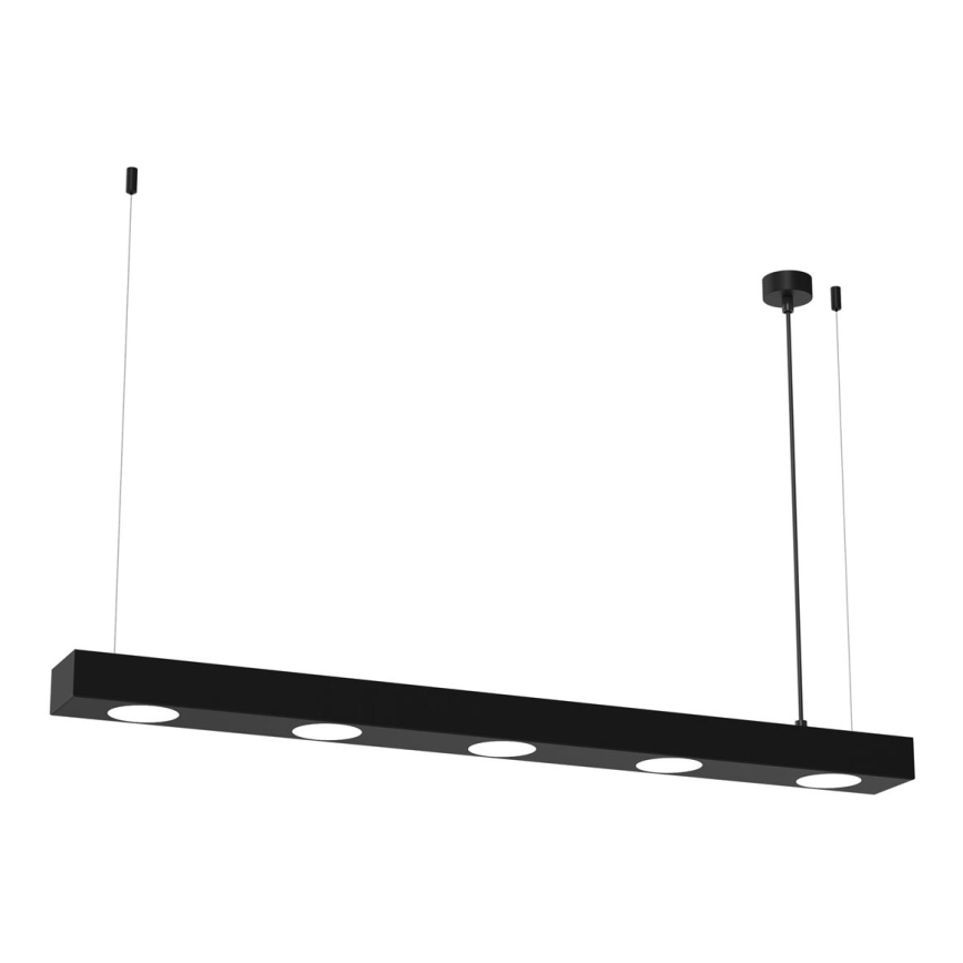 Candelabro suspenso ALEXANDER 5xGX53/12W/230V preto