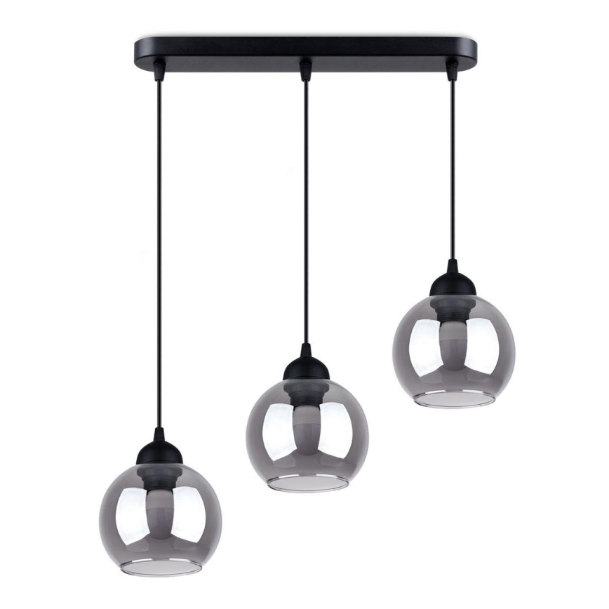 Candelabro suspenso ALINO 3xE27/60W/230V preto