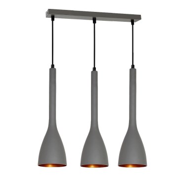 Candelabro suspenso ALUMI 3xE27/60W/230V