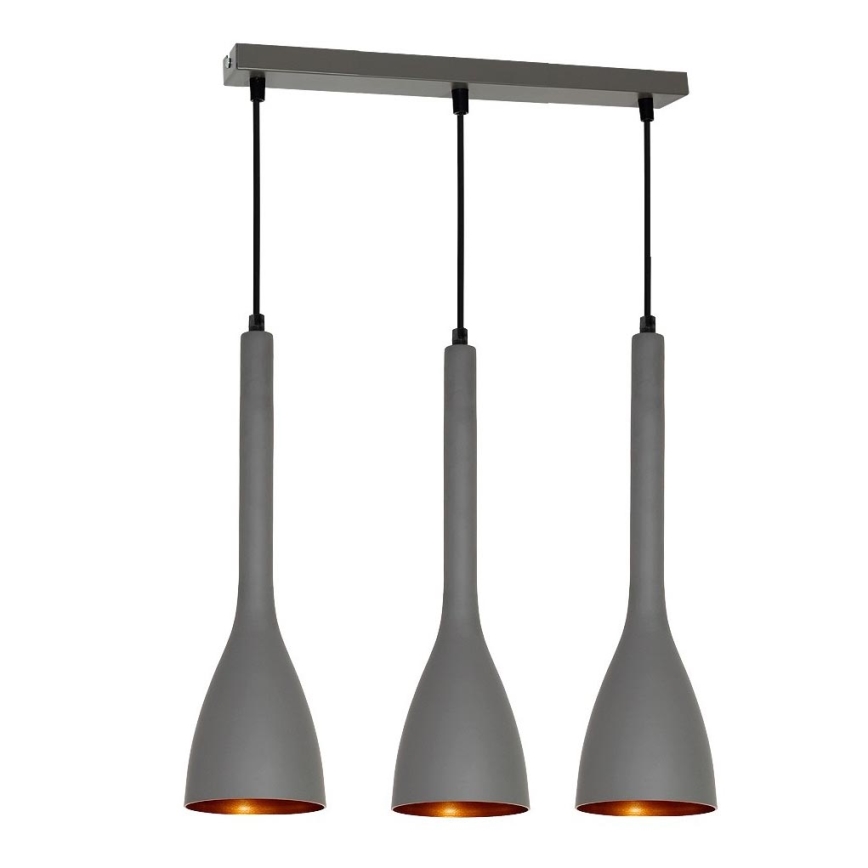 Candelabro suspenso ALUMI 3xE27/60W/230V