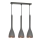 Candelabro suspenso ALUMI 3xE27/60W/230V