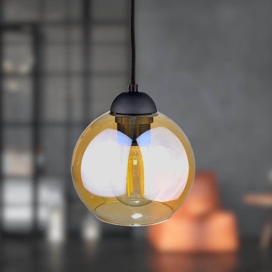 Candelabro suspenso AMBRE BLACK 1xE27/60W/230V