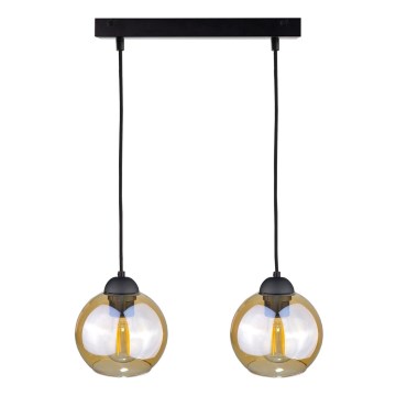 Candelabro suspenso AMBRE BLACK 2xE27/60W/230V