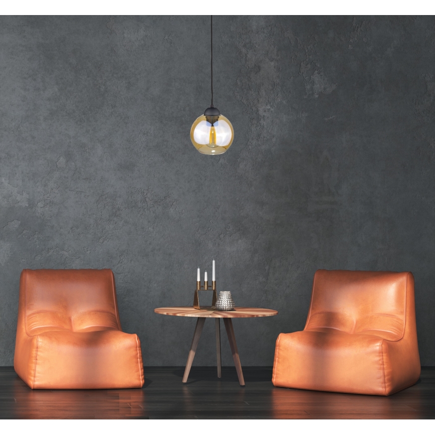Candelabro suspenso AMBRE WOOD 1xE27/60W/230V