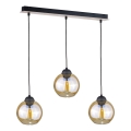 Candelabro suspenso AMBRE WOOD 3xE27/60W/230V
