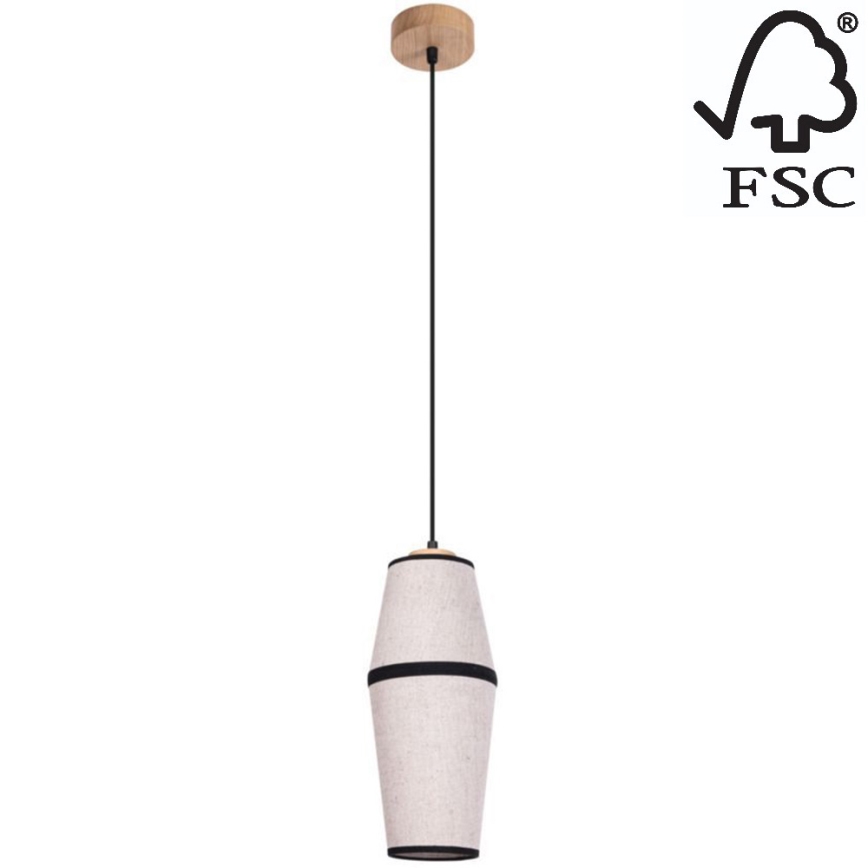 Candelabro suspenso AMIGO 1xE27/25W/230V carvalho – FSC certificado