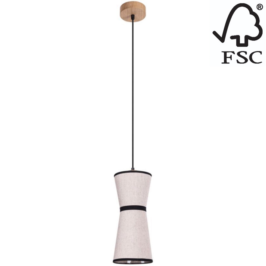 Candelabro suspenso AMIGO 1xE27/25W/230V carvalho – FSC certificado