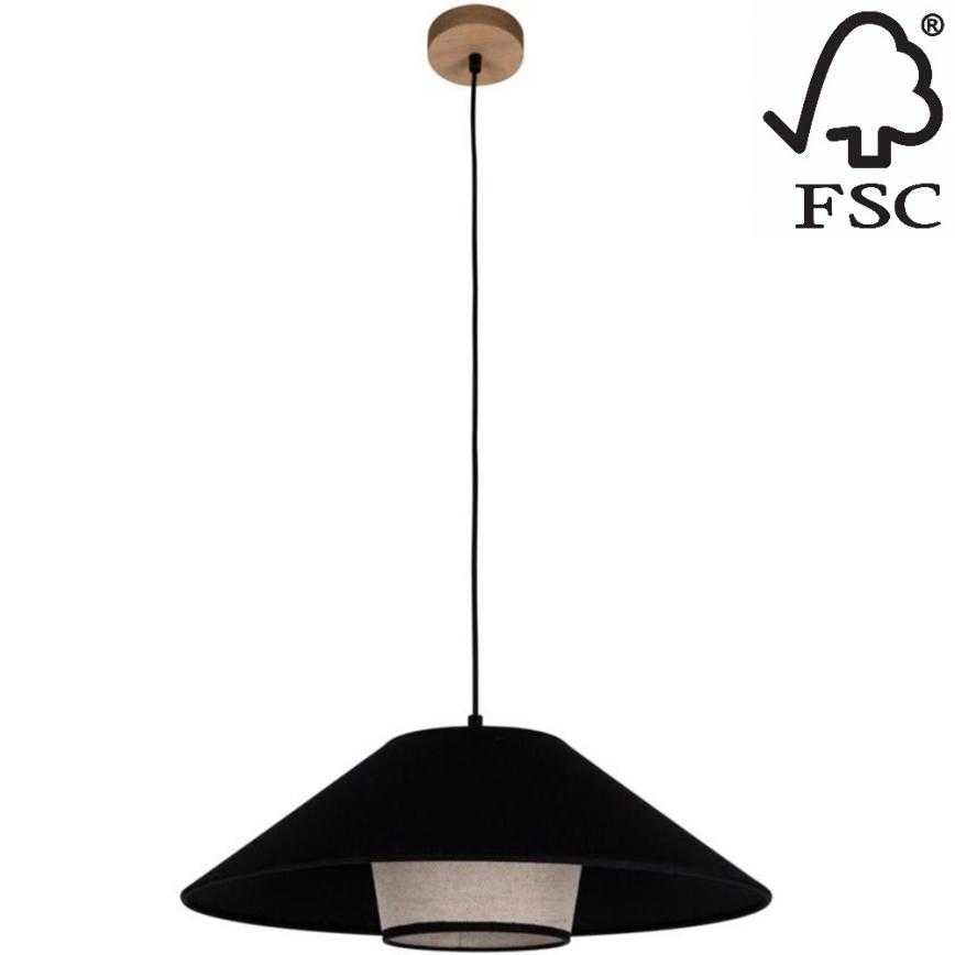 Candelabro suspenso AMIGO 1xE27/60W/230V carvalho – FSC certificado